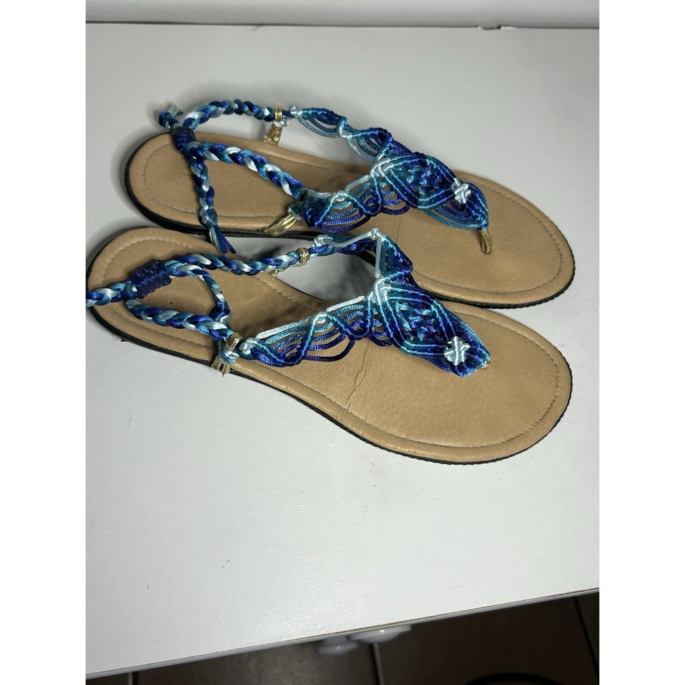 Women's Mexican Sandals‎ Bohemian Hippie Gypsy Vacation Braided Thread Artesanal